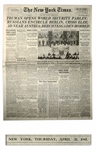 WWII The New York Times Newspaper From 26 April 1945 -- Reporting Final Overthrow of The Reich & Establishment of the United Nations